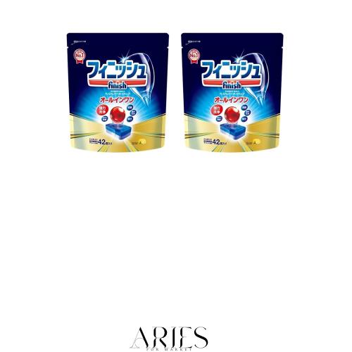 他サイト： 【まとめ買い】フィニッシュ 食洗機 洗剤 オールインワン プレミアム パワーボールキューブ 42個入 ×2袋の商品画像