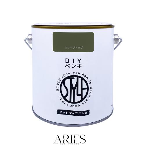 他サイト： ニッペ(Nippe) ペンキ 塗料 STYLE DIYペンキ(缶タイプ) 1kg カラー: オリーブドラブ 低臭 インテリア 水の商品画像