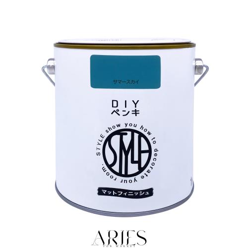 他サイト： ニッペ(Nippe) ペンキ 塗料 STYLE DIYペンキ(缶タイプ) 1kg カラー: サマースカイ 低臭 インテリア 水性の商品画像