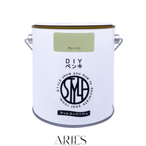 他サイト： ニッペ(Nippe) ペンキ 塗料 STYLE DIYペンキ(缶タイプ) 1kg カラー: グレージュ 低臭 インテリア 水性塗の商品画像