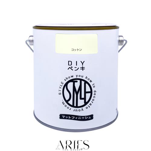 他サイト： ニッペ(Nippe) ペンキ 塗料 STYLE DIYペンキ(缶タイプ) 1kg カラー:コットン 低臭 インテリア 水性塗料 の商品画像