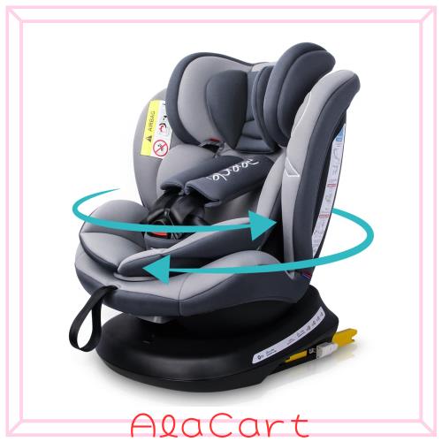 他サイト： Reecle チャイルドシート 360° 回転式 新生児~12歳頃 (0~36kg) ISOFIX対応 シートベルト固定 (グレの商品画像