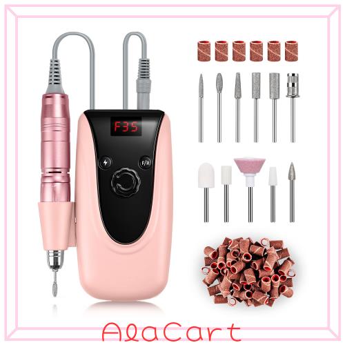 他サイト： Madenia ネイルマシン充電式 ネイルマシン プロ用 甘皮処理 電動ネイルオフマシン ビット付け 無段階変速 正逆回転 プロの商品画像