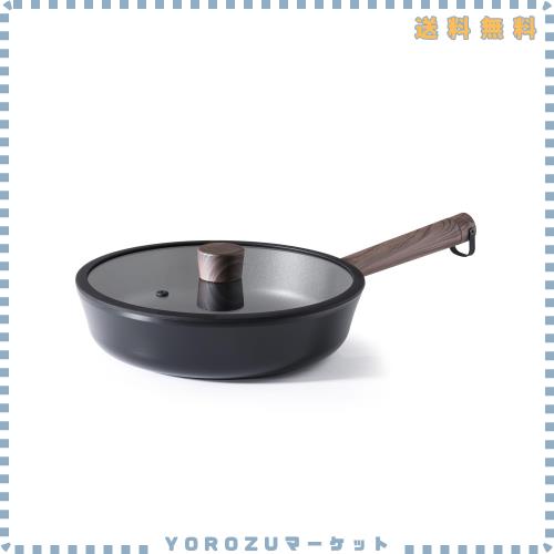 他サイト： SENSARTE 深型フライパン 24cm 蓋付き ノンスティック加工 IH対応 ガス火対応 炒め鍋 オール熱源対応 焦げ付きにの商品画像