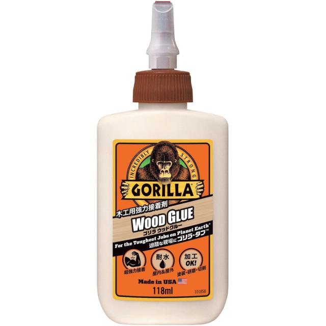 他サイト： KURE 呉工業 GORILLA/ゴリラ 木工用強力接着剤 ウッドグルー 118ml NO1773の商品画像