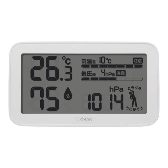 他サイト： dretec ドリテック ドリテック 気圧がわかる温湿度計天気 de ミカタ O-707の商品画像