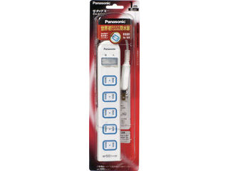 他サイト： Panasonic パナソニック ザ・タップX 一括防水スイッチ付 6コ口 1mコード付 WHA25162WPの商品画像