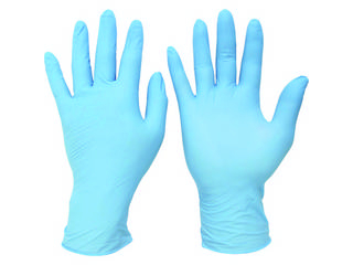 他サイト： MIDORI ANZEN ミドリ安全 ニトリル手袋 加硫促進剤不使用 ベルテ728 ブルー 粉無 100枚 Sサイズ VERTEの商品画像