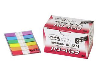 他サイト： 3M/スリーエムジャパン Post-it ポストイット ジョーブ パワーパック 透明見出し 6832Mの商品画像