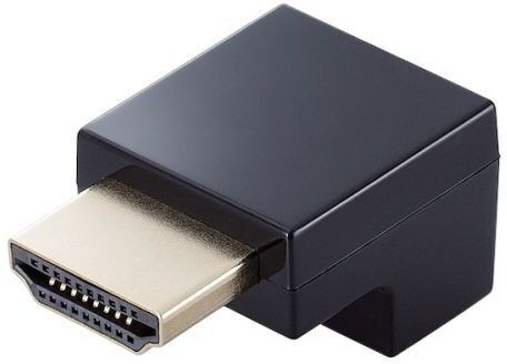 他サイト： ELECOM エレコム HDMI延長アダプター/L字下/AF-AM/スリムタイプ/ブラック AD-HDAABS02BKの商品画像