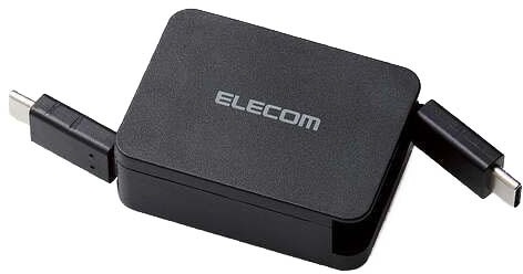 他サイト： ELECOM エレコム USB Type-Cケーブル/USB PD対応/巻き取りタイプ/0.7m/ブラック MPA-CCRLA0の商品画像