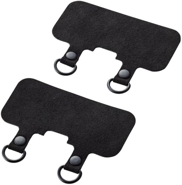 他サイト： ELECOM エレコム ストラップホールシート/2枚入り/2口タイプ/ブラック P-STHD2BKNの商品画像