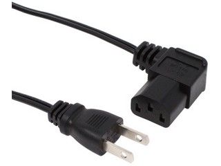 他サイト： ainex アイネックス AC電源ケーブル 極細L型タイプ 0.5m ACP-05L-BKの商品画像