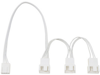 他サイト： ainex アイネックス PWMファン用電源3分岐デイジーチェーンケーブル 34cm ホワイト CA-100A-WHの商品画像