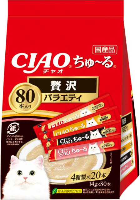 他サイト： INABA いなばペットフード CIAO ちゅ〜る 贅沢バラエティ 14g×80本の商品画像