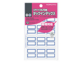 他サイト： KOKUYO/コクヨ タ-E21NB タックインデックス(再生紙・リサイクル可能)中 青の商品画像