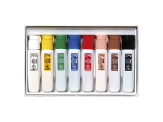 他サイト： Pentel/ぺんてる エフ水彩ポリチューブ 8色セット ポリチューブ入(ワンタッチキャップ) WFC2-8の商品画像