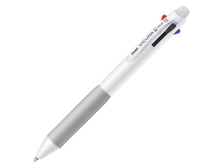 他サイト： Pentel/ぺんてる ビクーニャ 4色ボールペン 0.7 ホワイト 4色ボールペン0.7(黒・赤・青・緑) BXC47Wの商品画像