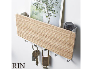 他サイト： YAMAZAKI 山崎実業 【RIN/リン】ホルダー付きマグネットキーフック ナチュラル (2730)の商品画像
