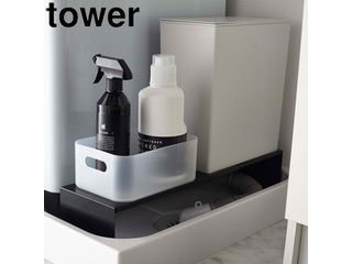 他サイト： YAMAZAKI 山崎実業 伸縮 洗濯機隙間ラック タワー ブラック towerの商品画像