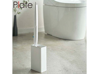 他サイト： YAMAZAKI 山崎実業 流せるトイレブラシスタンド プレート ホワイト ※トイレブラシは別売ですの商品画像