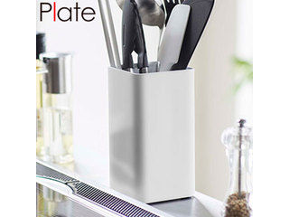 他サイト： YAMAZAKI 山崎実業 キッチンツールスタンド プレート スクエア ホワイトの商品画像