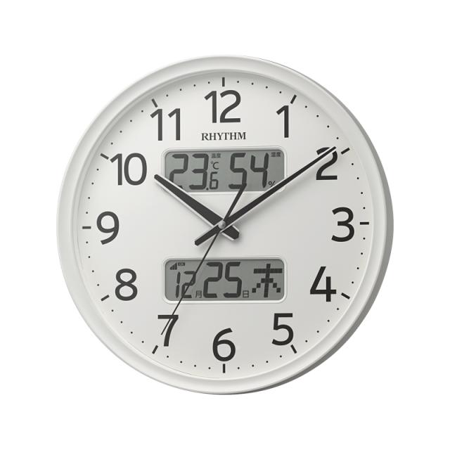 他サイト： RHYTHM/リズム時計 8FYA03SR03 フィットウェーブA03 電波掛時計 連続秒針の商品画像