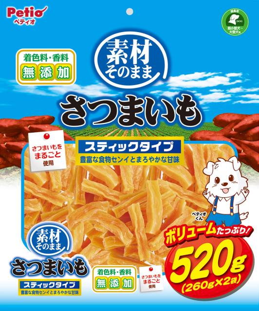 他サイト： Petio ペティオ 素材そのまま さつまいも スティックタイプ 520gの商品画像