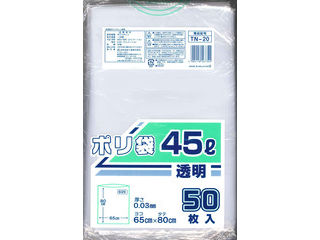 他サイト： NIPPON GIKEN 日本技研工業 TN20 TN−20透明ポリ袋45L50枚の商品画像