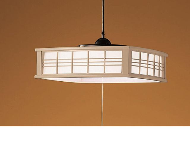 他サイト： KOIZUMI 小泉成器 LED和風ペンダント 〜6畳 昼光色 LED保安灯付 スイッチ付 BP180673Pの商品画像