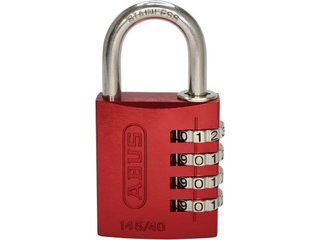 他サイト： ABUS/アバス ナンバー可変式ステンレスシャックル南京錠 145IB-40 レッド 145IB-40-REの商品画像