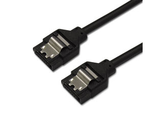 他サイト： ainex アイネックス ラッチ付きシリアルATAラウンドケーブル SATR-3103BK 30cmの商品画像