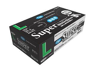 他サイト： SHOBIDO 尚美堂 フジ スーパーニトリルグローブ粉無 ブラック 100枚入 L 36773の商品画像