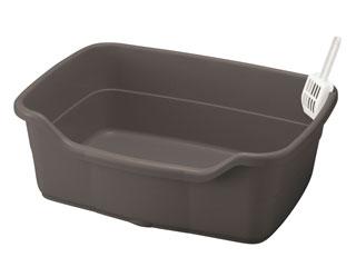 他サイト： Richell リッチェル ラプレ ネコトイレ 深型 60 ダークグレーの商品画像