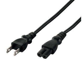 他サイト： BUFFALO バッファロー 電源ケーブル 2ピンソケット(メス)⇔2ピンプラグ(オス) 2.0m ブラック BSACC0520の商品画像