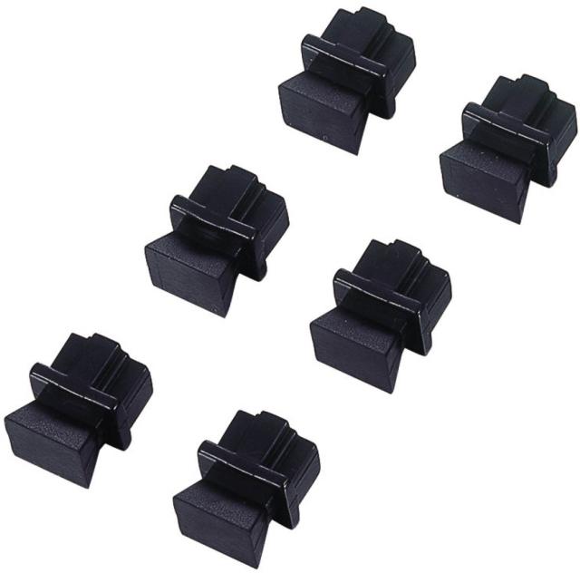 他サイト： ELECOM エレコム ほこりカバー ブラック 6個入 LD-DUSTBK6の商品画像