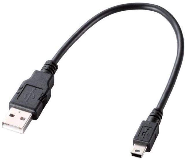 他サイト： ELECOM エレコム ゲーム機用USB2.0ケーブル(A - miniBタイプ)[ブラック] 0.25m U2C-GMM025の商品画像