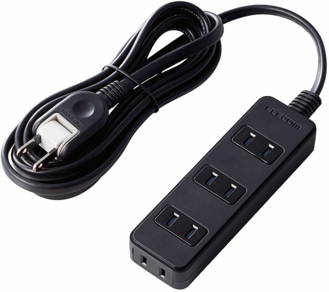 他サイト： ELECOM エレコム AVシャッタータップ/4個口/2.5m/ブラック AVT-ST02-2425BKの商品画像