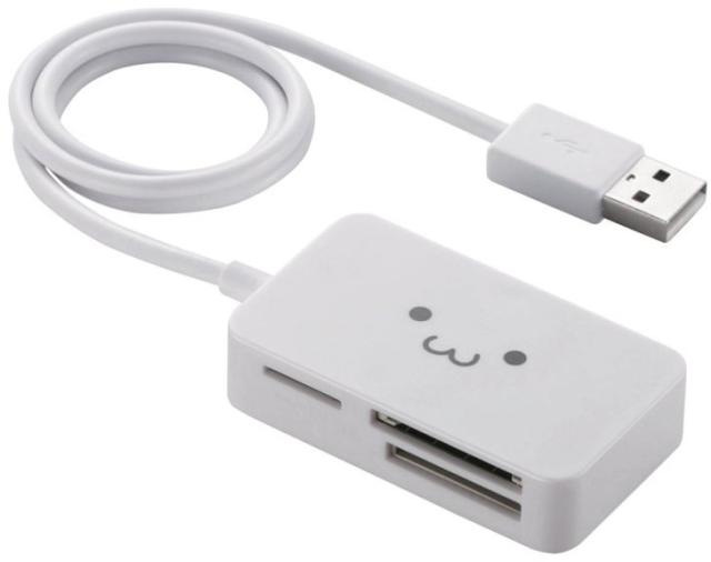 他サイト： ELECOM エレコム メモリリーダライタ/SD+MS+CF対応/ホワイト MR-A39NWHF1の商品画像