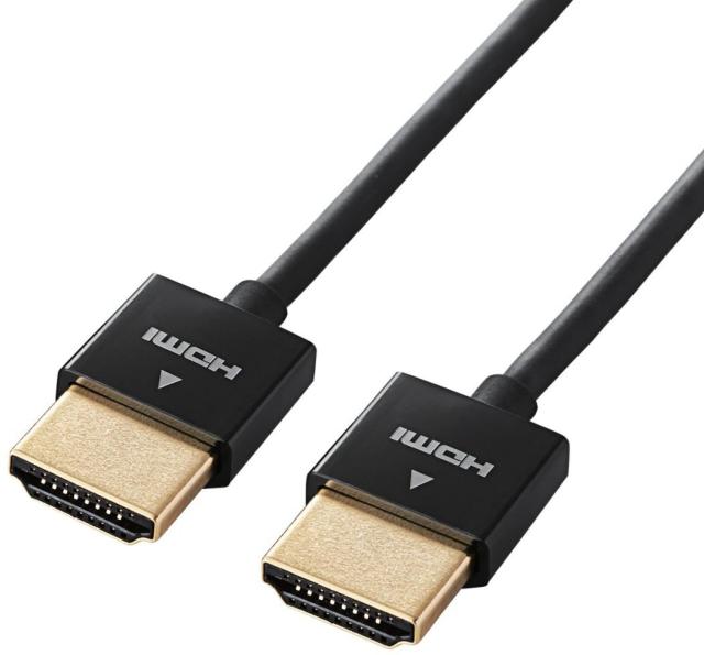 他サイト： ELECOM エレコム 【直径3.2mm】【スーパースリムHDMIケーブル】イーサネット対応 1.0m DH-HD14SS10Bの商品画像