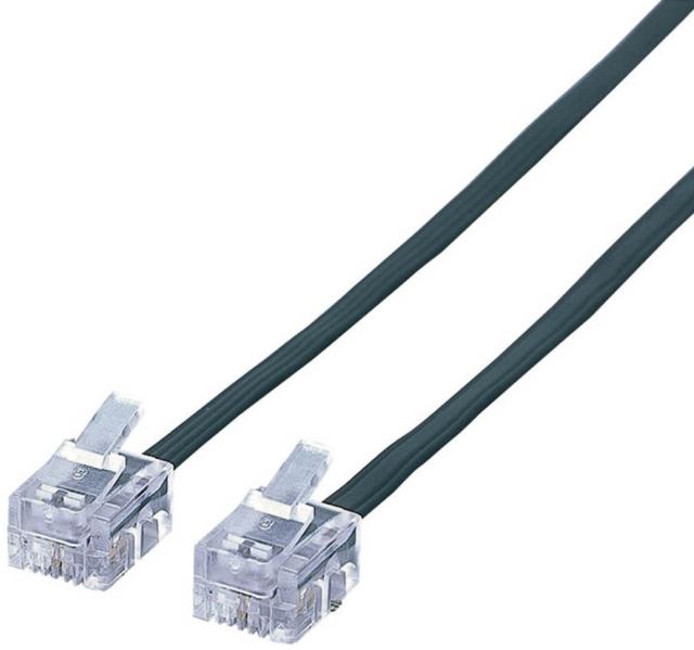 他サイト： ELECOM エレコム スリムモジュラケーブル(6極4芯) ブラック 3m MJ-3BKの商品画像