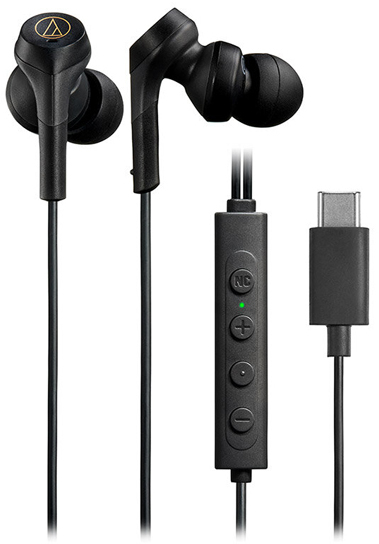 他サイト： オーディオテクニカ ノイズキャンセリングUSB Type-C用イヤホン ブラック ATH-CKS330NC BKの商品画像