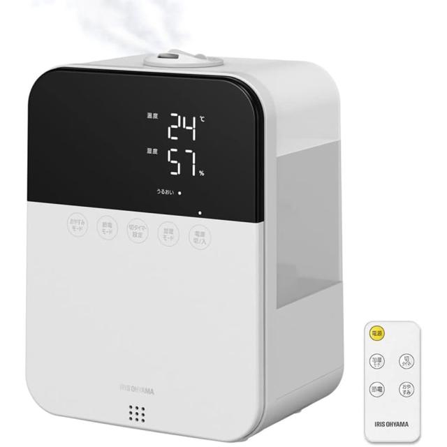 他サイト： IRIS OHYAMA アイリスオーヤマ HDK-35-W ハイブリッド式(超音波式+加熱式)加湿器 デザインモデル ホワイト の商品画像