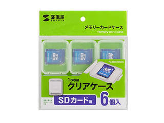 他サイト： サンワサプライ メモリーカードクリアケース SDカード用6個セット FC-MMC10SDNの商品画像