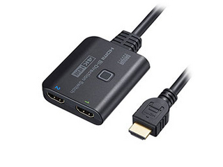 他サイト： サンワサプライ サンワサプライ 4K・HDR・HDCP2.2対応HDMI切替器(2入力・1出力または1入力・2出 SW-HDR2の商品画像