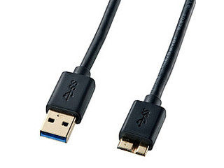 他サイト： サンワサプライ USB3.0マイクロケーブル(A-MicroB) 0.5m ブラック KU30-AMC05BKの商品画像