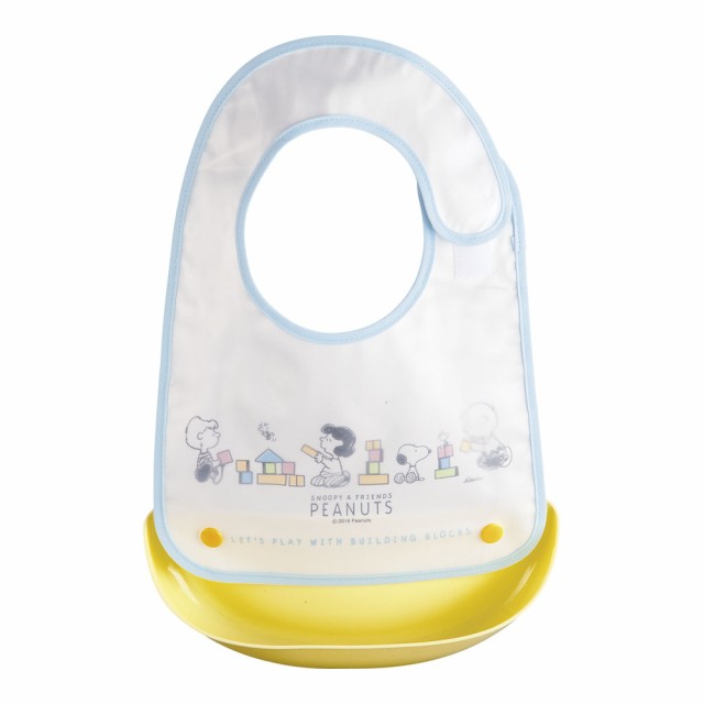 他サイト： OSK オーエスケー ポリプロピレンお子様食器「スヌーピー」 ベビーエプロン BR−4 の商品画像