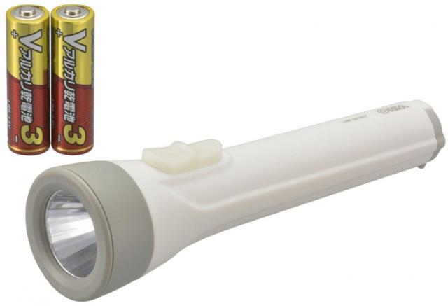 他サイト： OHM オーム電機 LHPー3211C7 LED懐中ライト 単3形乾電池×2本付き 110ルーメンの商品画像