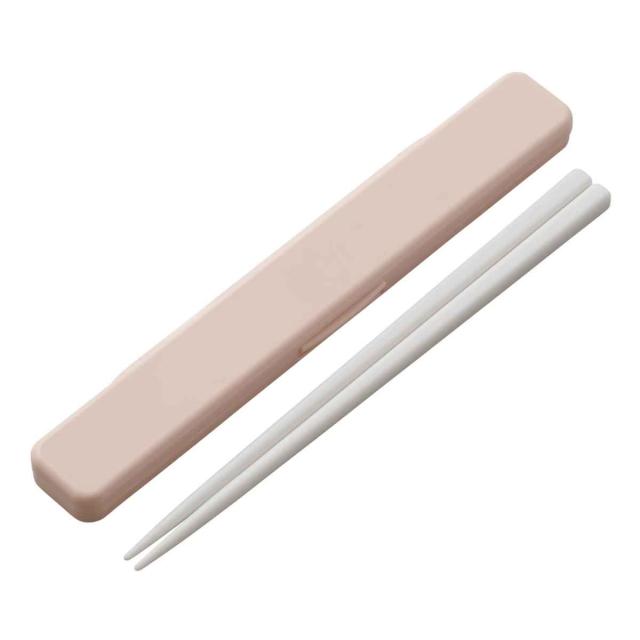他サイト： SKATER スケーター 箸箱セット 抗菌 箸 18cm 音の鳴らない くすみカラー ピンクの商品画像