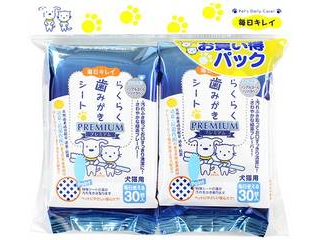 他サイト： SuperCat スーパーキャット らくらく歯みがきシート 30枚 2P CS-101の商品画像